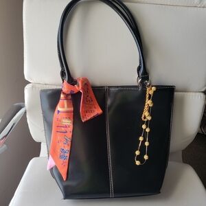 Wilsons Leather Pelle Studio Black Small Tote Satchel ~ Work & Travel ~ GUC